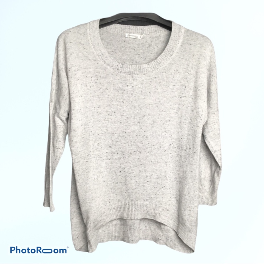 Revolution Ladies Light Grey XS 3/4 Sleeves Sweater Pull Over Top